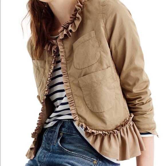 J. Crew Ruffle Chino Jacket - Picture 3 of 3